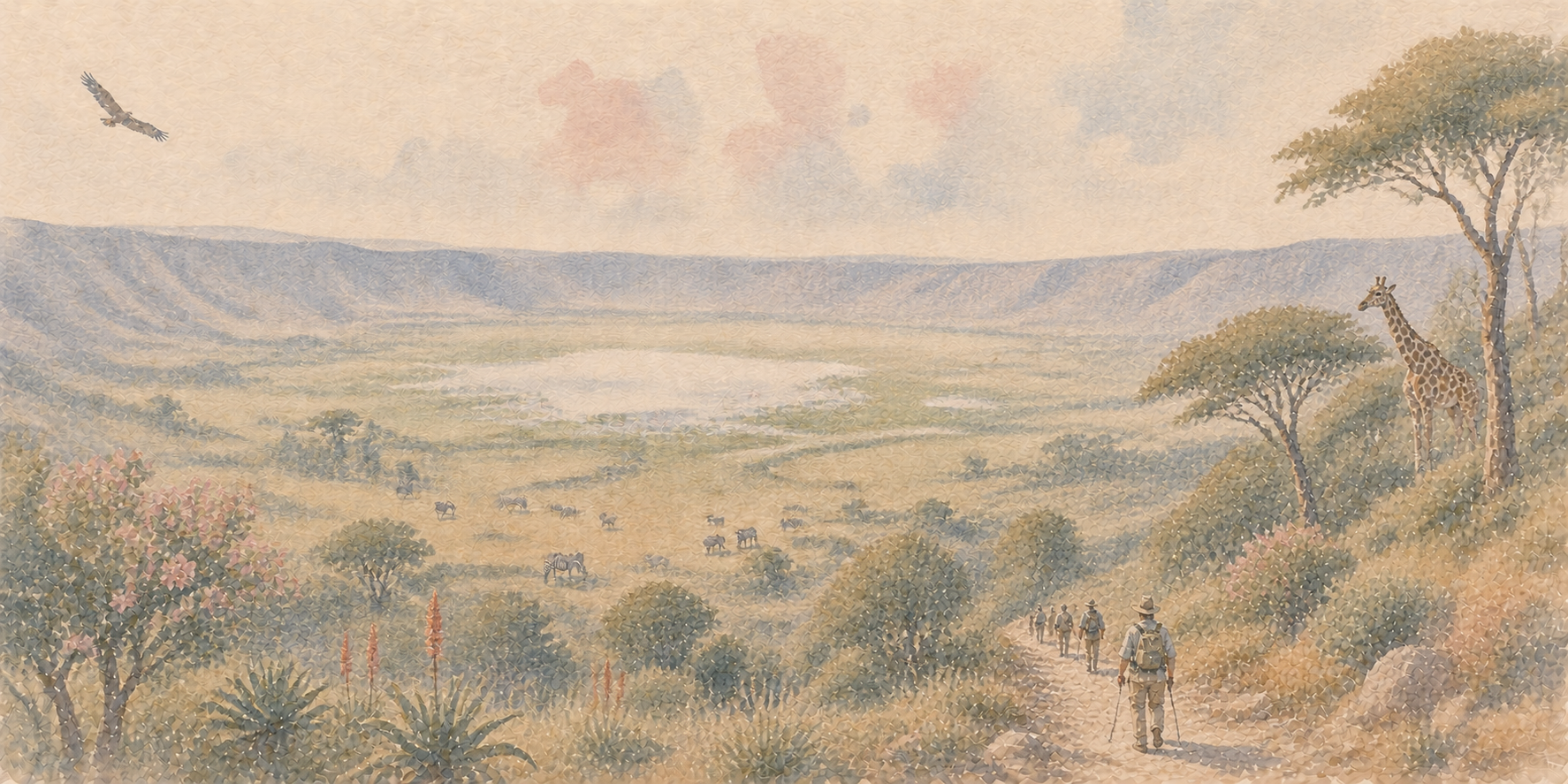 Cratère du Ngorongoro, descente dans le jardin d'Éden